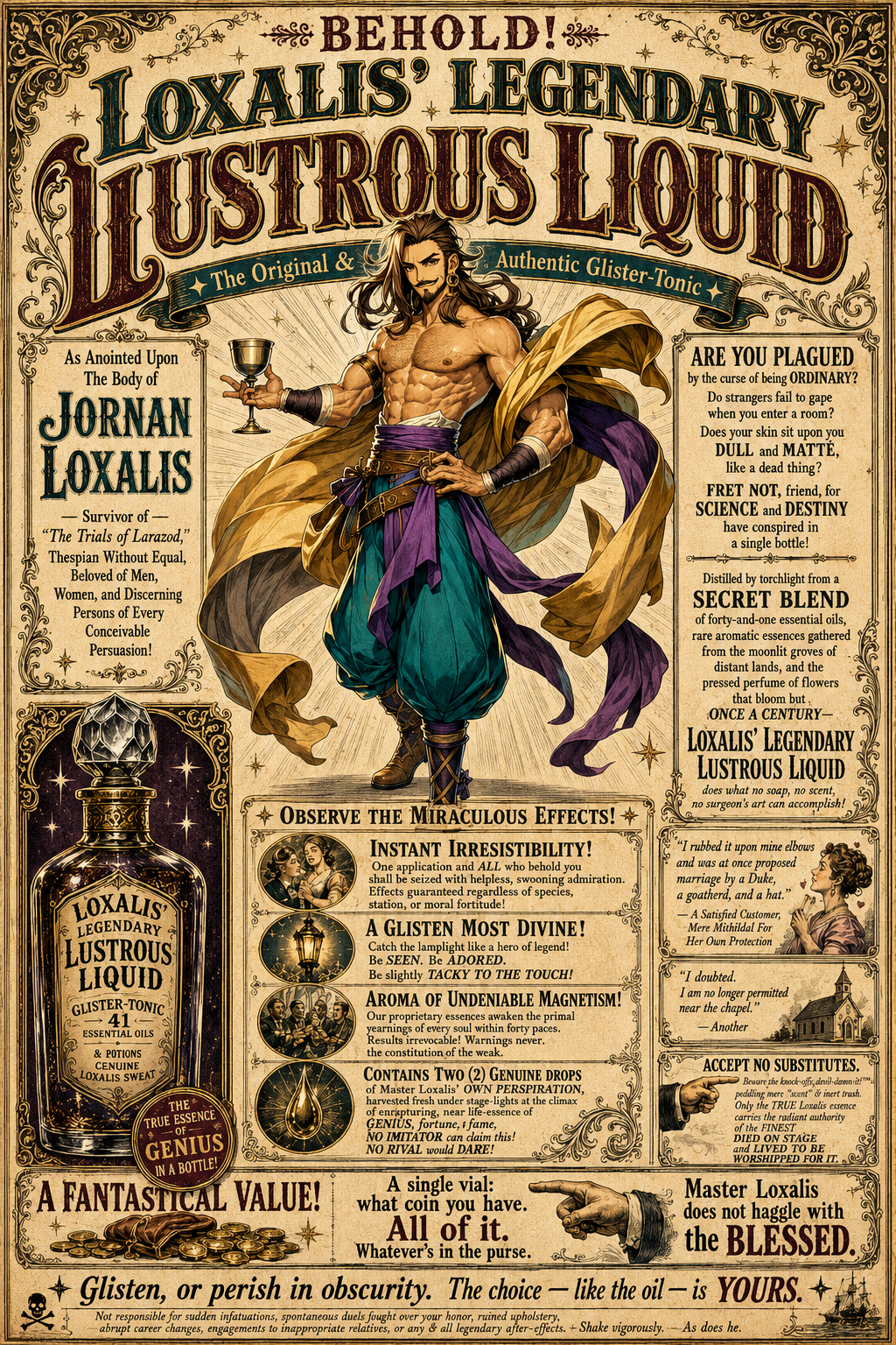 Loxalis Legendary Lustrous Liquid heritage advertisement